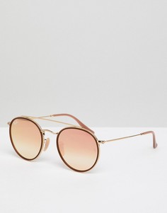 Круглые солнцезащитные очки Ray-Ban 0RB3647N - Розовый