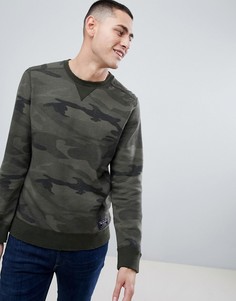 Зеленый свитшот с круглым вырезом и логотипом Abercrombie &amp; Fitch - Зеленый
