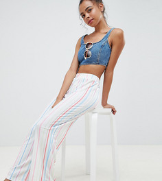 Прямые брюки в полоску ASOS DESIGN Petite - Мульти