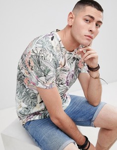 Длинная футболка с принтом Jack &amp; Jones Originals - Белый