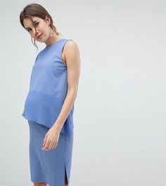 Двухслойное платье на одно плечо ASOS DESIGN Maternity Nursing - Синий