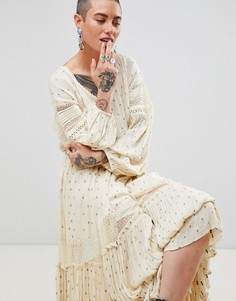 Платье макси Free People Sada - Кремовый