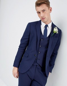 Темно-синий облегающий пиджак ASOS Wedding - Темно-синий