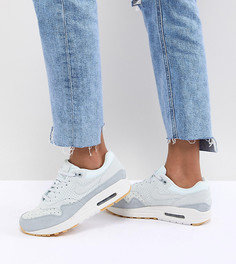 Замшевые кроссовки с перфорацией Nike Air Max 1 - Серый