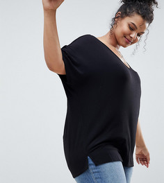 Черная футболка ASOS DESIGN Curve - Черный