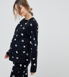 Свитшот с буквами ASOS DESIGN Maternity - Черный