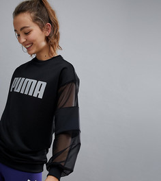 Свитшот с сетчатыми рукавами Puma эксклюзивно для ASOS - Черный