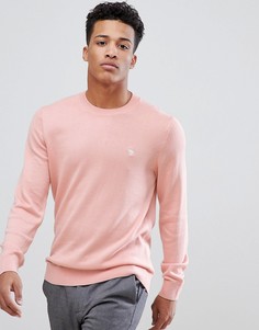 Светло-розовый свитшот с круглым вырезом и логотипом Abercrombie &amp; Fitch - Розовый