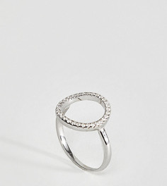 Серебряное кольцо с вырезом и отделкой камнями Kingsley Ryan - Серебряный