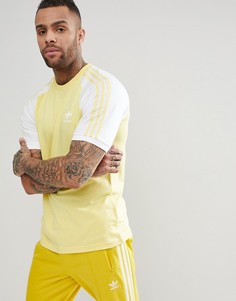 Желтая футболка с рукавами реглан adidas Originals adicolor California CW1207 - Желтый