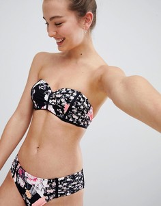 Бикини трусики-хипстеры с цветочным принтом Seafolly - Черный