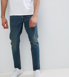 Темные суженные книзу джинсы ASOS TALL - Синий