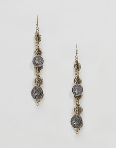 Серьги-подвески с монетами SOS DESIGN - Мульти Asos