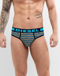 Трусы в полоску с принтом кактуса Diesel - Черный