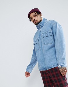 Синяя выбеленная джинсовая куртка ASOS - Синий