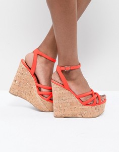 Туфли на высокой танкетке ASOS TULITA - Розовый