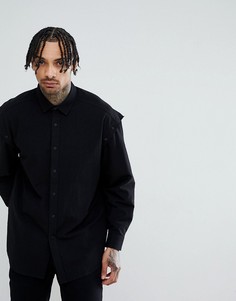 Oversize-рубашка с пуговицами ASOS DESIGN - Черный