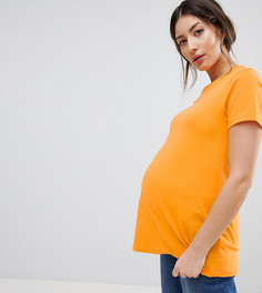 Футболка с круглым вырезом ASOS DESIGN Maternity - Оранжевый