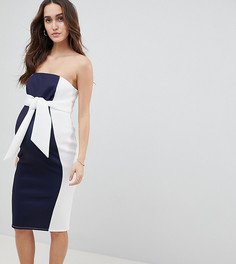 Платье-бандо миди в стиле колор блок ASOS DESIGN Maternity - Мульти