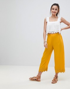 Брюки с оборками Miss Selfridge - Желтый