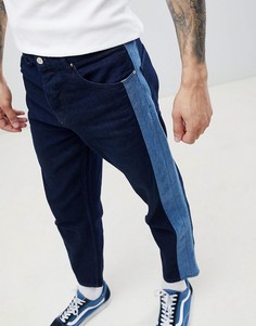 Джинсы цвета индиго с полосками по бокам ASOS DESIGN - Синий