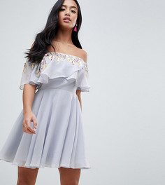 Короткое приталенное платье ASOS DESIGN Petite - Мульти