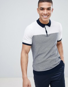 Белая футболка-поло в полоску Burton Menswear - Белый
