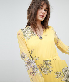 Платье макси с цветочным принтом Vero Moda - Желтый