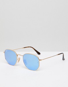 Круглые солнцезащитные очки Ray-Ban 0RB3548N - Золотой