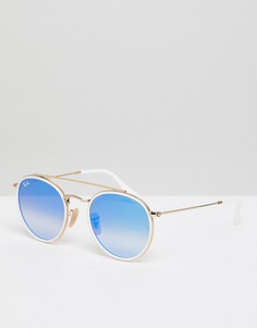 Круглые солнцезащитные очки Ray-Ban 0RB3647N - Белый