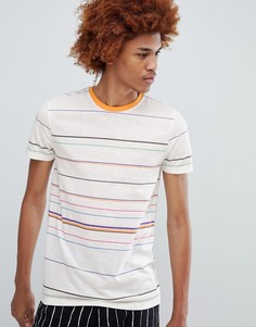 Футболка в полоску с окантовкой ASOS DESIGN - Белый