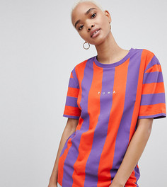 Футболка в красную и фиолетовую полоску Puma эксклюзивно для ASOS - Фиолетовый