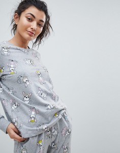 Свитшот ASOS DESIGN Lounge Frenchie - Серый