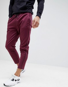 Бордовые брюки с окантовкой boohooMAN - Красный