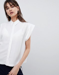 Свободная рубашка со складками ASOS DESIGN - Белый