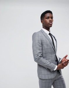 Серый пиджак в клетку Burton Menswear - Серый