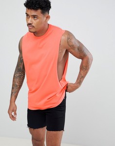 Оранжевая майка с углубленными проймами ASOS DESIGN - Оранжевый