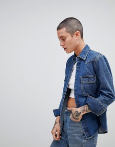 Джинсовая рубашка в стиле вестерн Calvin Klein Jeans - Синий