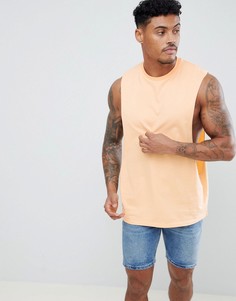 Оранжевая майка с заниженными проймами ASOS DESIGN - Оранжевый