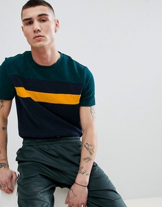 Темно-синяя футболка в стиле колор блок ASOS DESIGN - Темно-синий