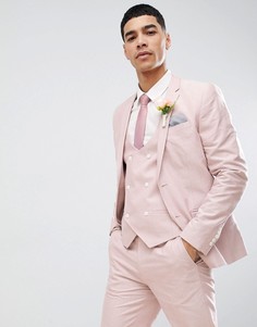 Розовый оксфордский блейзер зауженного кроя River Island - Розовый