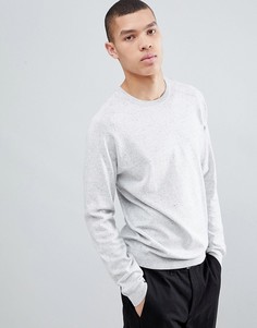 Светло-серый джемпер с круглым вырезом и вышитой осой River Island - Серый