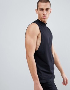 Черная майка с высоким воротом ASOS DESIGN - Черный