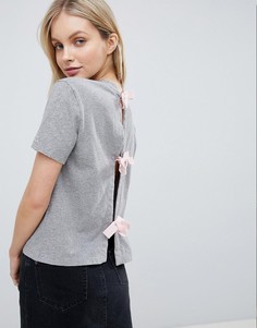 Футболка с завязкой на спине Jack Wills - Серый
