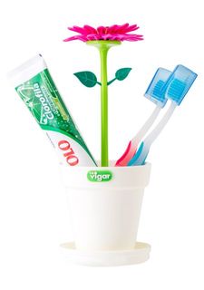 Стакан для зубных щеток Flower Power VIGAR