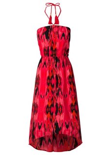 Платье в стиле бандо (ярко-розовый с узором) Bonprix