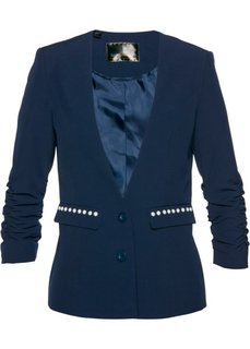 Пиджак с драпированными рукавами (темно-синий) Bonprix