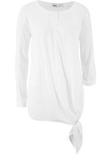 Блузка из вискозы с длинным рукавом (белый) Bonprix