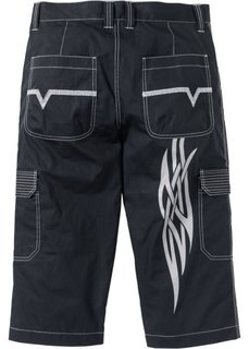 Брюки Regular Fit 3/4 (черный) Bonprix