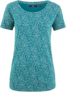 Футболка с рукавом 1/2 (бирюзовый кобальтовый с рисунком) Bonprix
